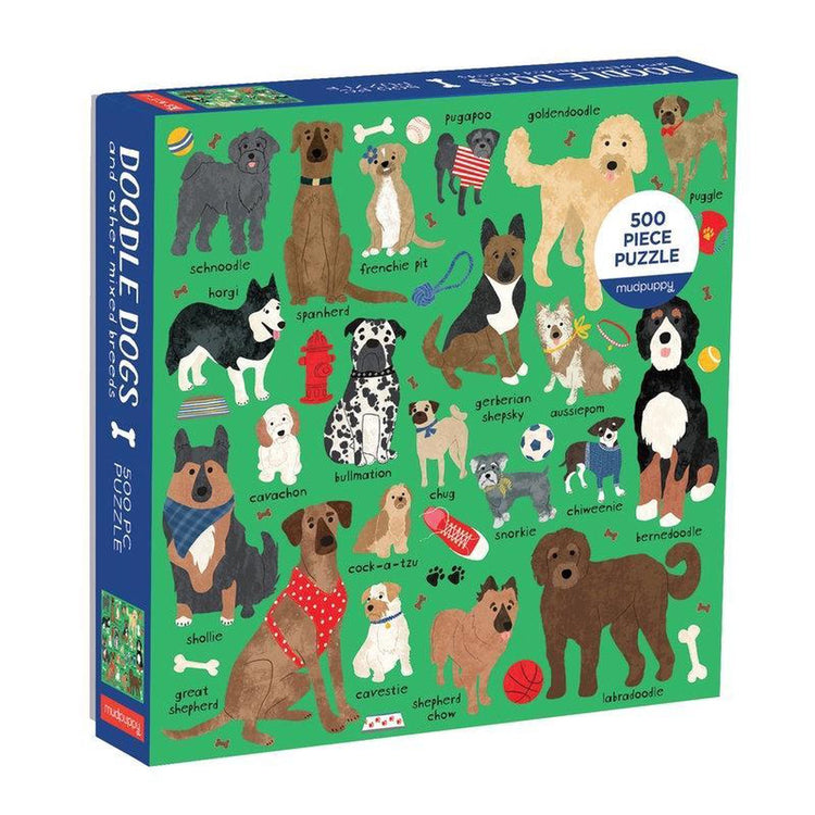 Doodle-Hund und andere Mischlingsrassen, 500-teiliges Familienpuzzle