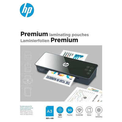 HP 9127 Premium-Laminierfolien A3 – Laminierfolien zum Heißlaminieren – glänzend – 125 Mikron – 50 Stück