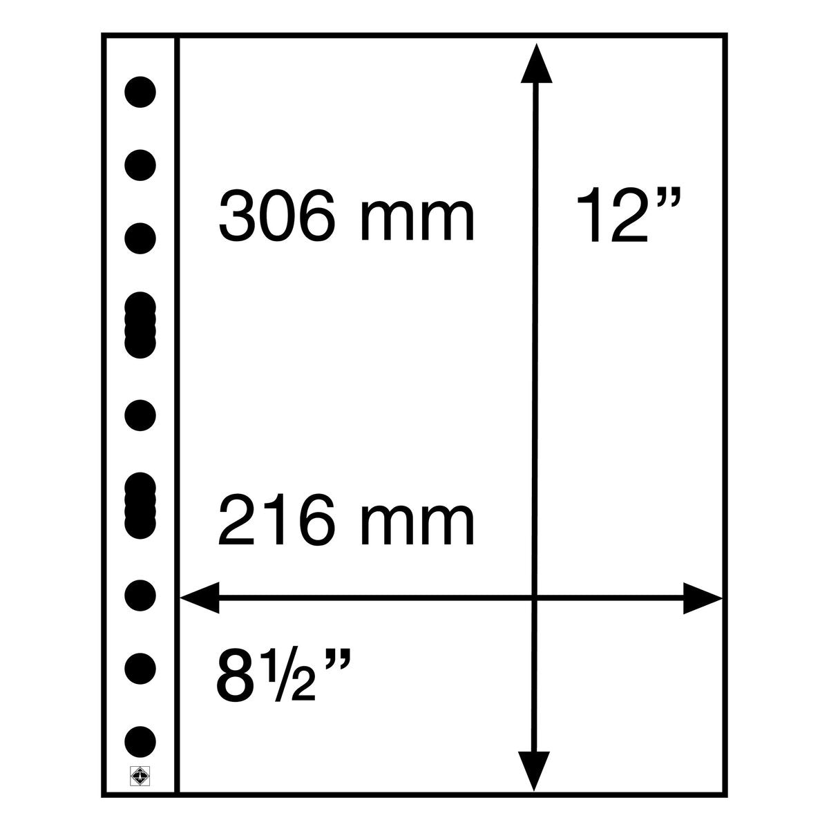 Grande Leuchtturm-Aufbewahrungsblätter 1 c – Set mit 5 transparenten Blättern mit Einstecktasche im A4-Format –