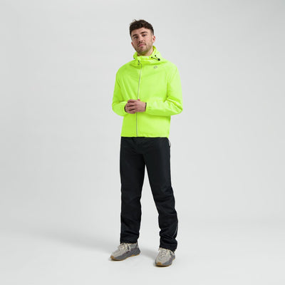 Rogelli Commuter Core Unisex-Regenanzug – wasserdicht – Fluorgelb – L