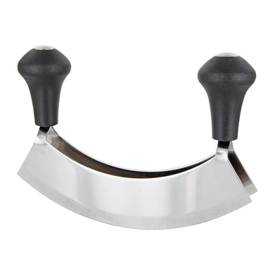Westmark Wiegenmesser Kräuterschneider, mit 2 Messern, Länge: 17 cm, Edelstahl Kunststoff, Silber Schwarz, 12942270
