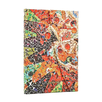 Paperblanks 2026 Gaudis Sonne (Gaudis Mosaike) Mini-18-Monats-Horizontal-Hardcover-Flexi-Tagesplaner 2025–2026 (Wickelverschluss)