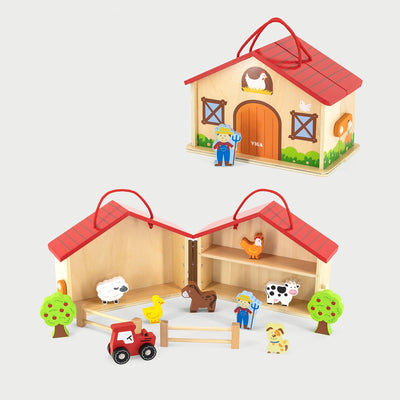 Viga Bauernhof-Set, H: 13 cm, L: 23 cm, B: 17 cm, 1 Stück