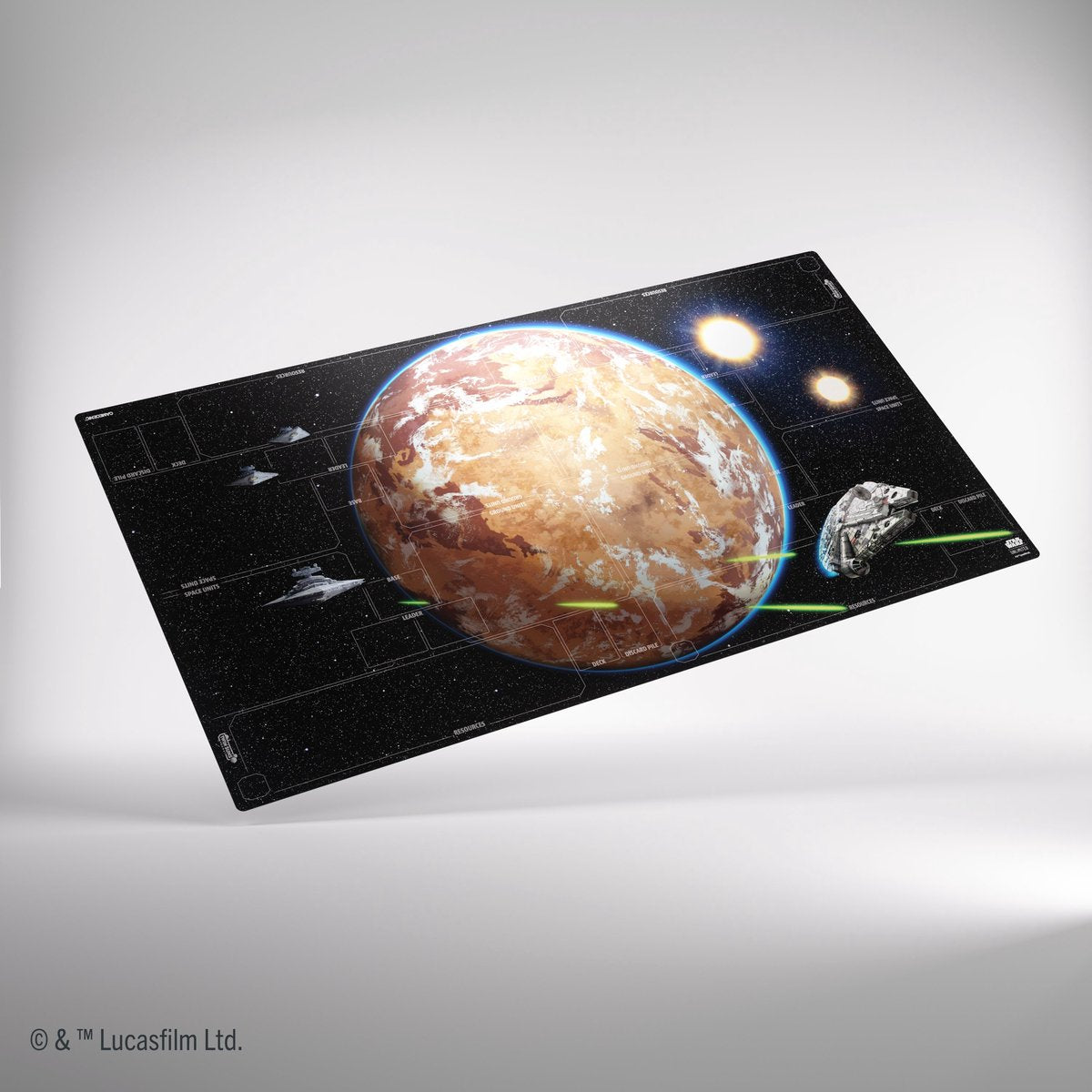 Gamegenic Star Wars Unlimited Battle Zone Spielmatte – 130 x 70 cm – Spielmatte in Tischgröße für Star Wars: Unlimited –