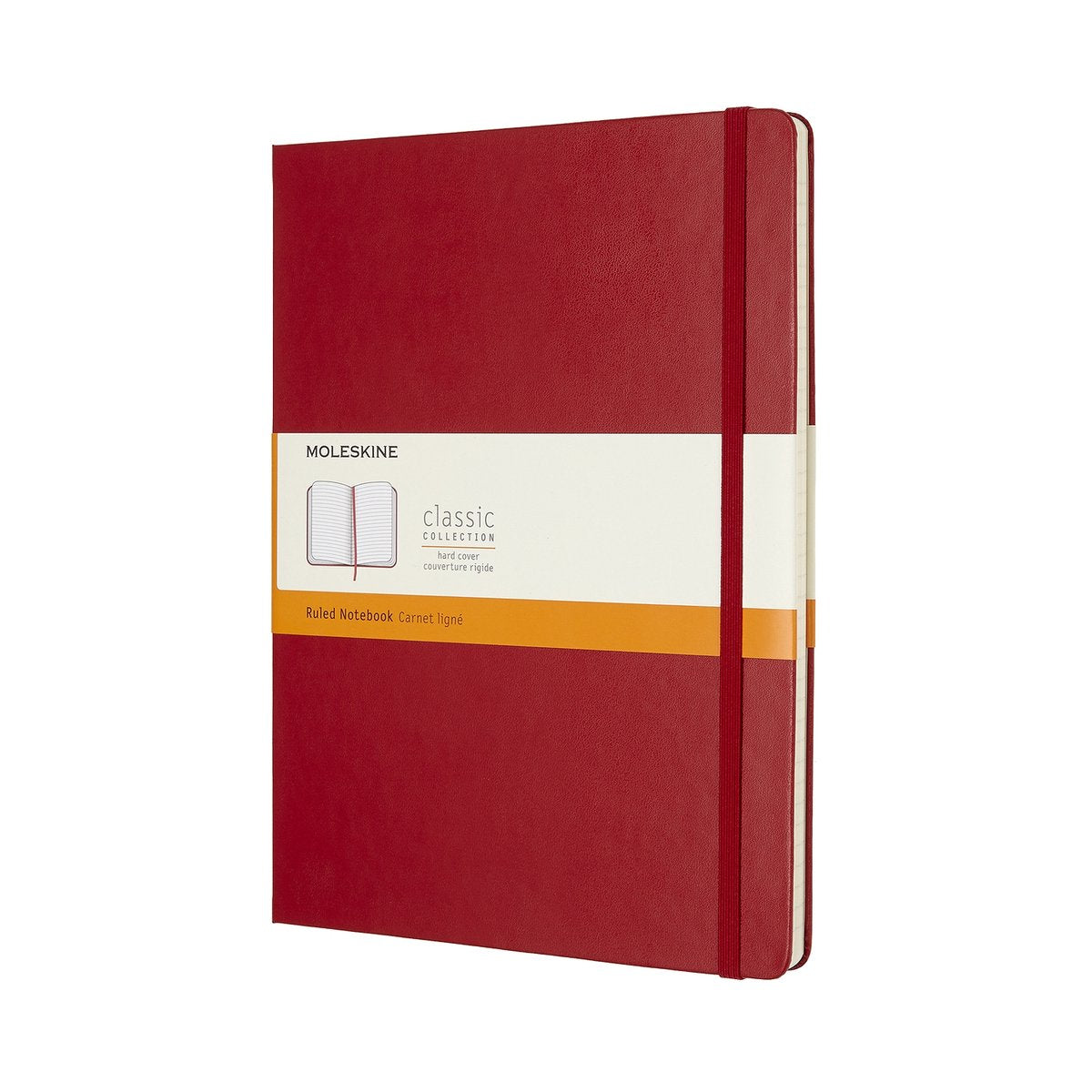 Klassisches Moleskine-Notizbuch – extra groß – Hardcover – liniert – rot