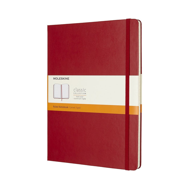 Klassisches Moleskine-Notizbuch – extra groß – Hardcover – liniert – rot