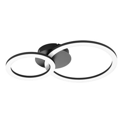 Eglo connect.z parrapos-z smarte Deckenleuchte – 44,5 cm – Schwarz und Weiß – einstellbares weißes Licht – dimmbar – ZigBee