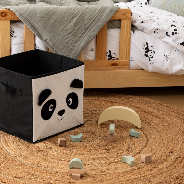 Atmosphera Kinder-Panda-Bettbezug-Set mit 1 Kissenbezug 140 x 200 cm und 65 x 65 cm – Schwarz und Weiß