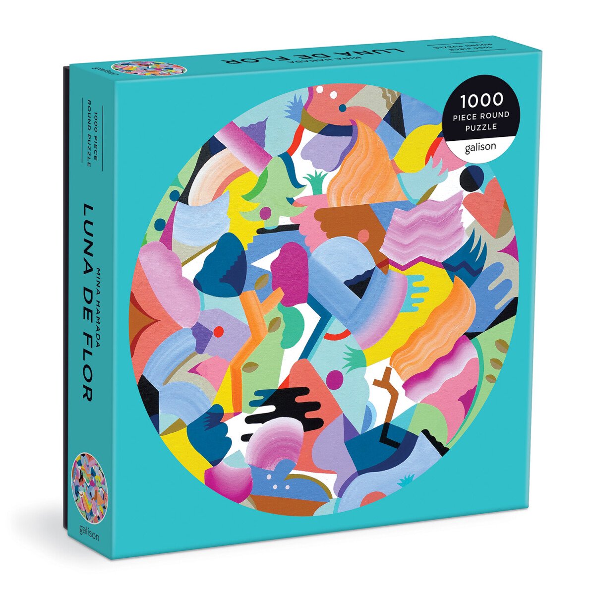 Mina Hamada Luna de Flor 1000-teiliges rundes Puzzle