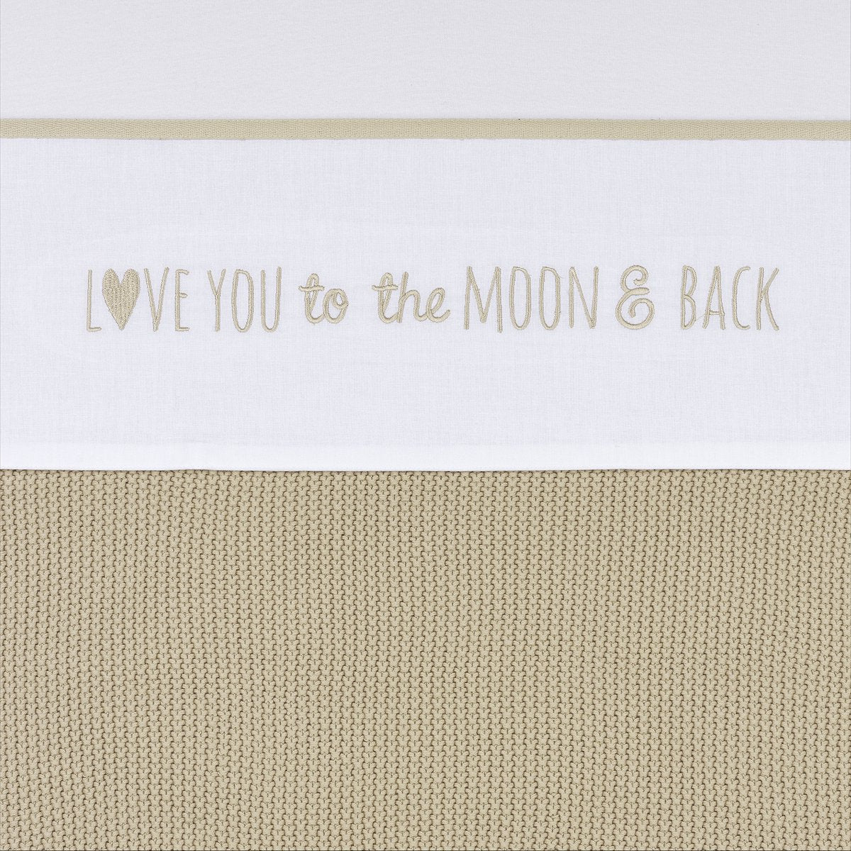 Meyco Baby Love You to the Moon Back Bettlaken – Sand – 75 x 100 cm – 0,3 Tog
