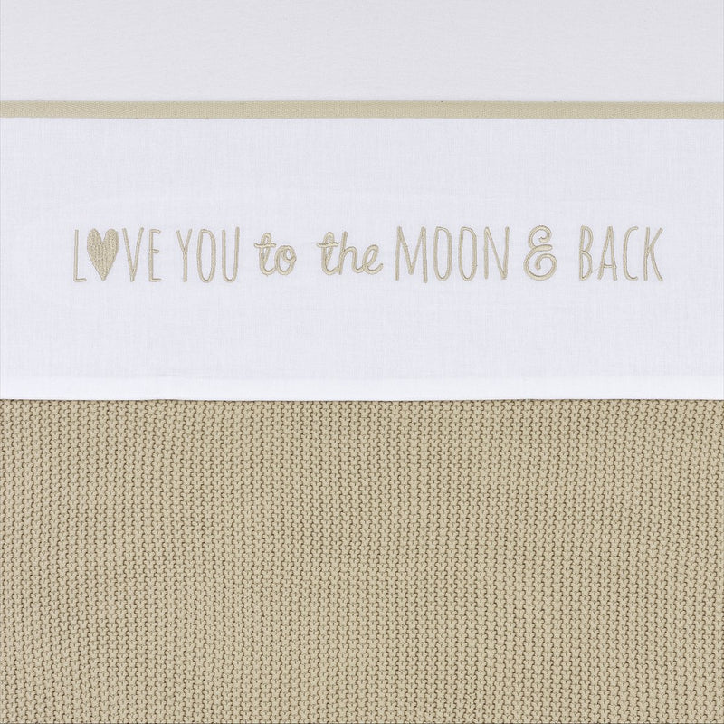 Meyco Baby Love You to the Moon Back Bettlaken – Sand – 75 x 100 cm – 0,3 Tog