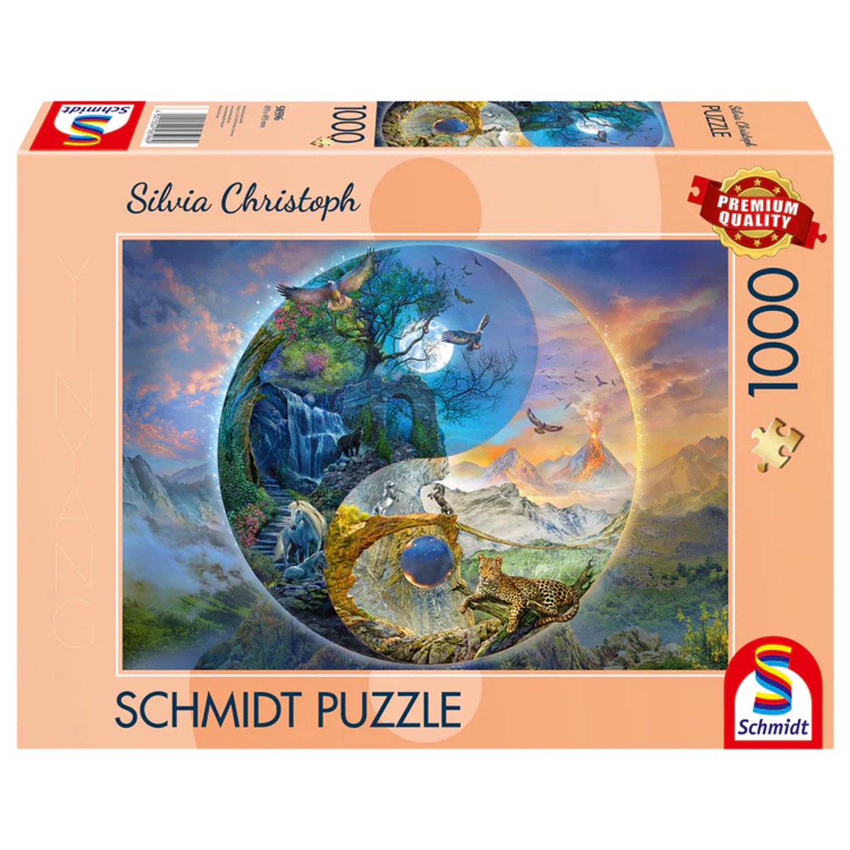 Schmidt - Puzzle - Yin Yang, Bergwelt - Silvia Christoph - 1000 Teile - Erwachsene - ab 12 Jahren