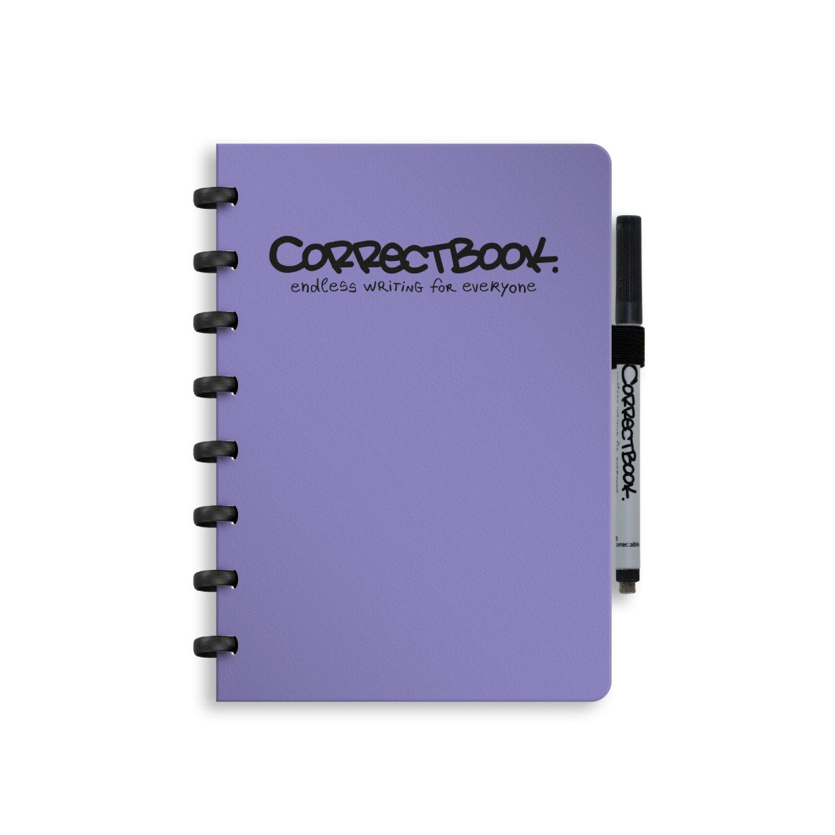 Correctbook a5 löschbares Notizbuch – wiederverwendbares Notizbuch – Petunia Purple – liniert – inklusive Stiftwischtuch – kann mit zusätzlichen Seiten ergänzt werden