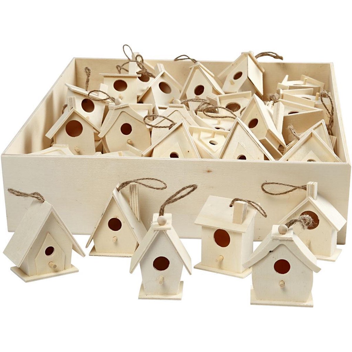 Creativ Company Vogelhaus, H: 7 cm, 6x10 Stück 1 Karton