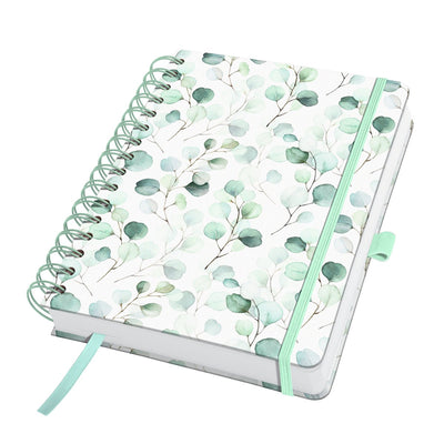 Sigel Spiralnotizbuch A5 – Jolie – Hardcover – 240 Seiten – blanko – 120-Gramm-Papier – Eukalyptustag – si-jn656