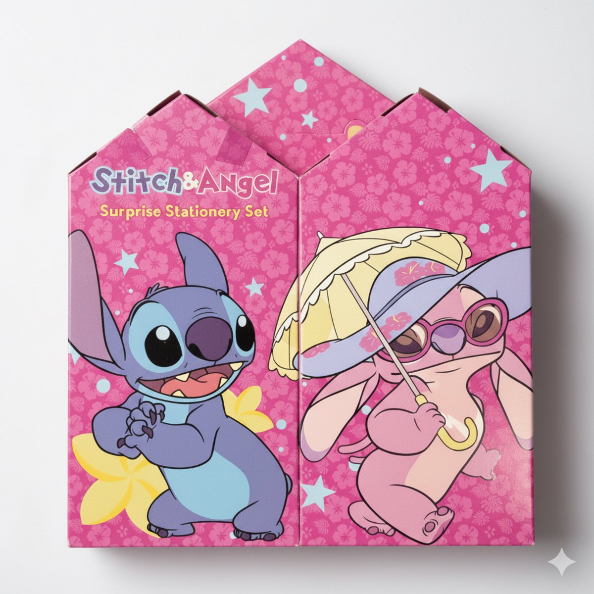 Lilo Stitch Disney Stitch Angel Adventskalender – 24 Überraschungen – Schreibwarenset Geschenkset – Weihnachtsgeschenk für Kinder – Rosa Geschenkset – Adventskalender