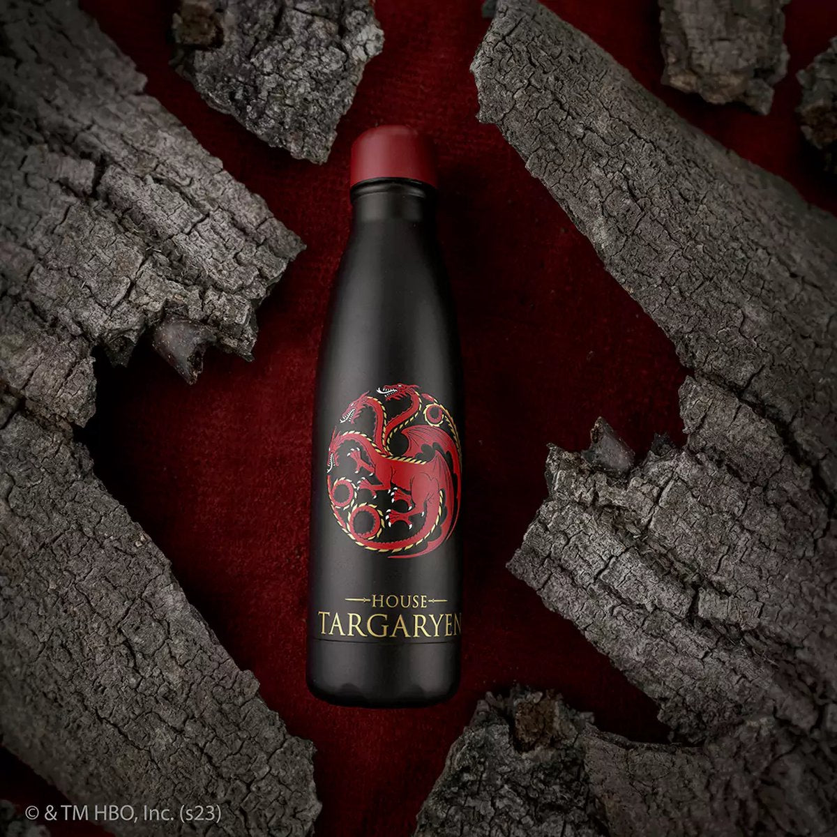 Cinereplicas Game of Thrones Thermo-Wasserflasche aus Metall, Haus Targaryen