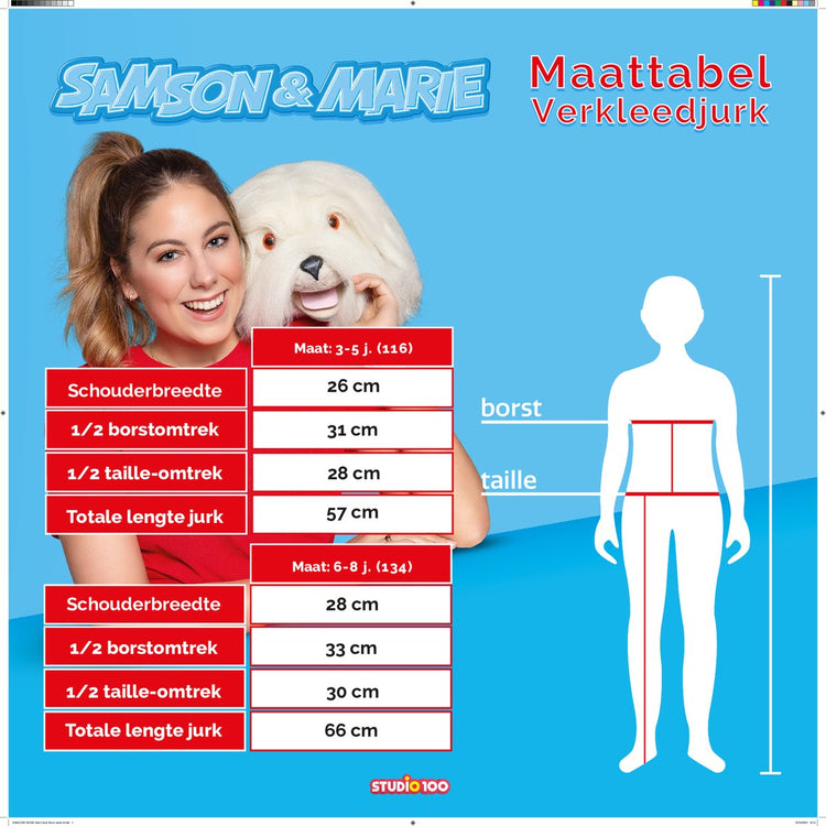 Samson Marie Kostüm - Marie 3 5y Kostüm - Größe 116