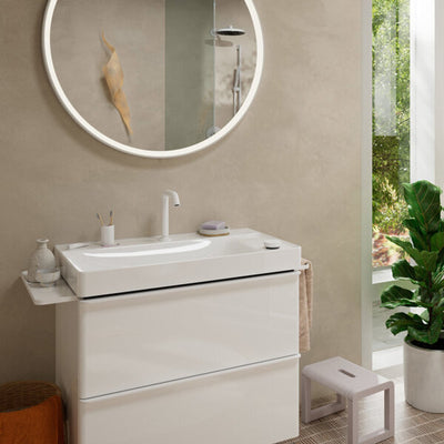 Hansgrohe tecturis s – Waschtischarmatur – Kaltstart energiesparend – mit Ablaufgarnitur – Größe 150 mm – Chrom