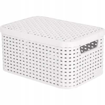 Curver-Stilserie – Aufbewahrung – S – Hellgrau – Rattanstruktur