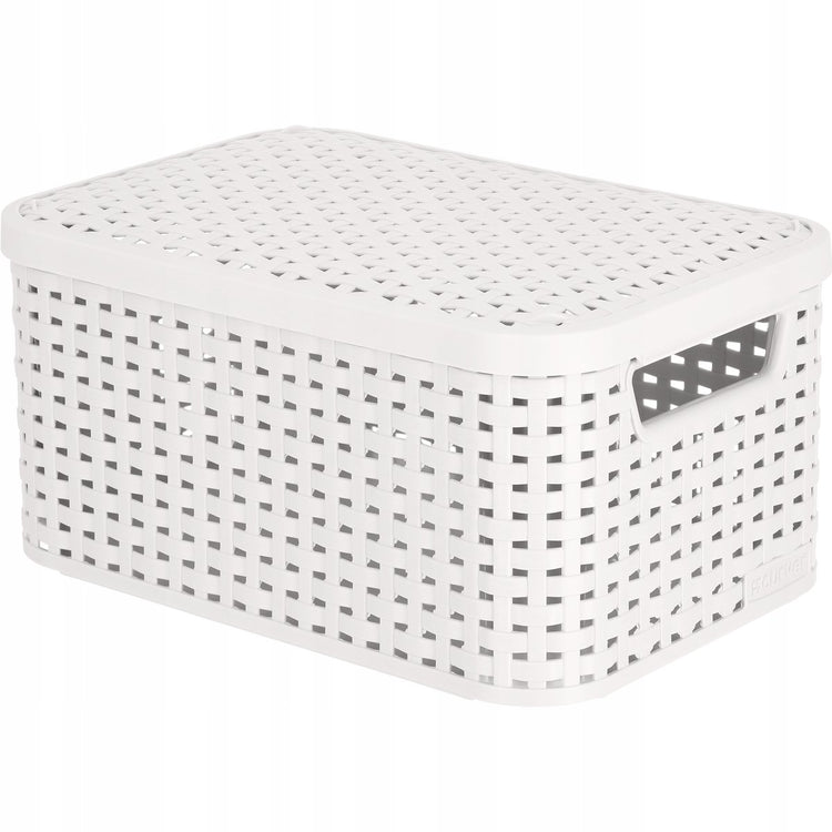 Curver-Stilserie – Aufbewahrung – S – Hellgrau – Rattanstruktur
