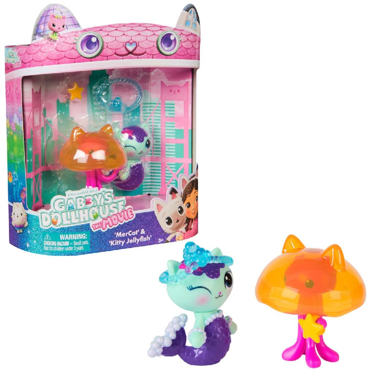 Gabby's Dollhouse Der Film Speel Figur Set mit 2 Kätzchen Mutterkat Jelly Kitty