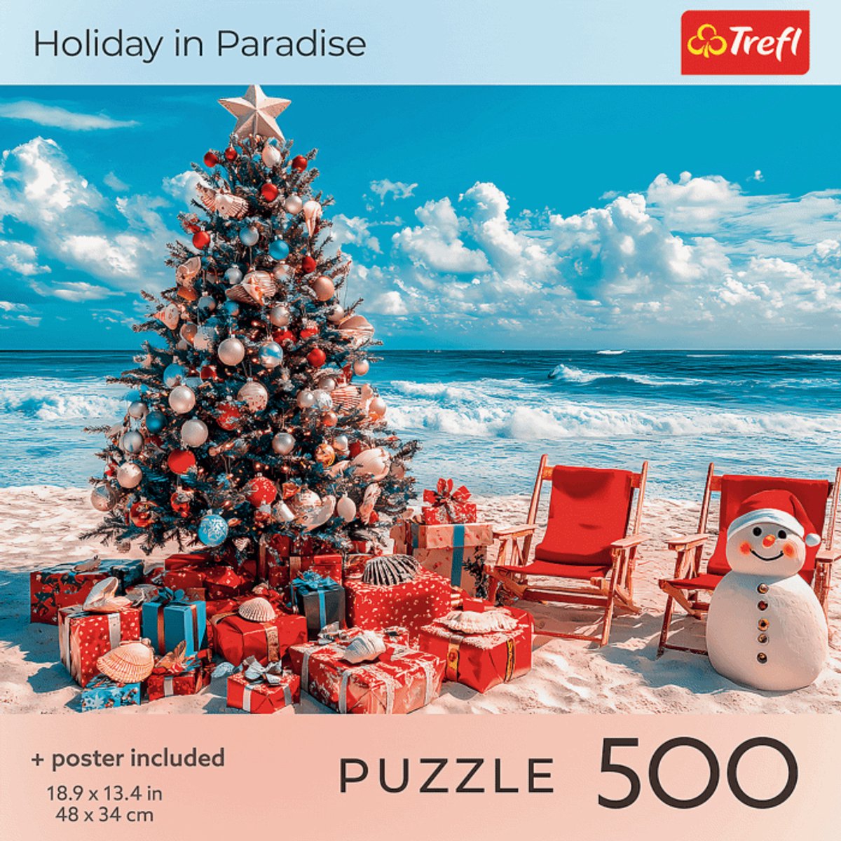 Trefl Puzzle 500 Teile – Weihnachtsferien im Paradies-Puzzle.