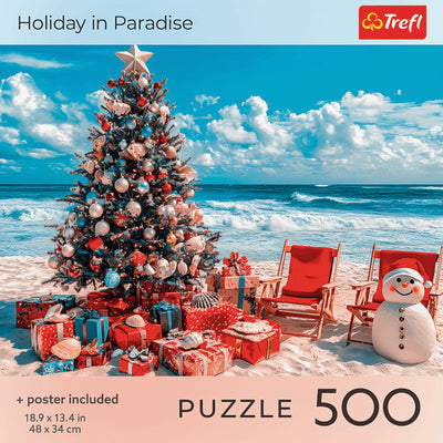 Trefl Puzzle 500 Teile – Weihnachtsferien im Paradies-Puzzle.