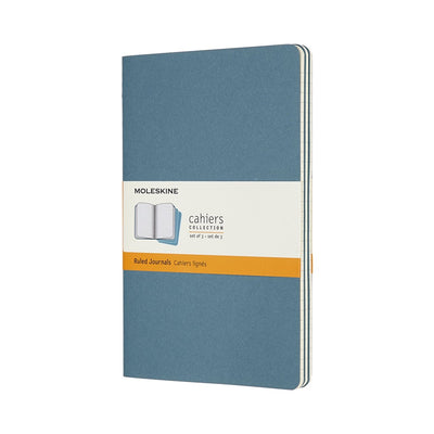 Moleskine Cahier-Tagebücher – groß – liniert – blau – 3er-Set