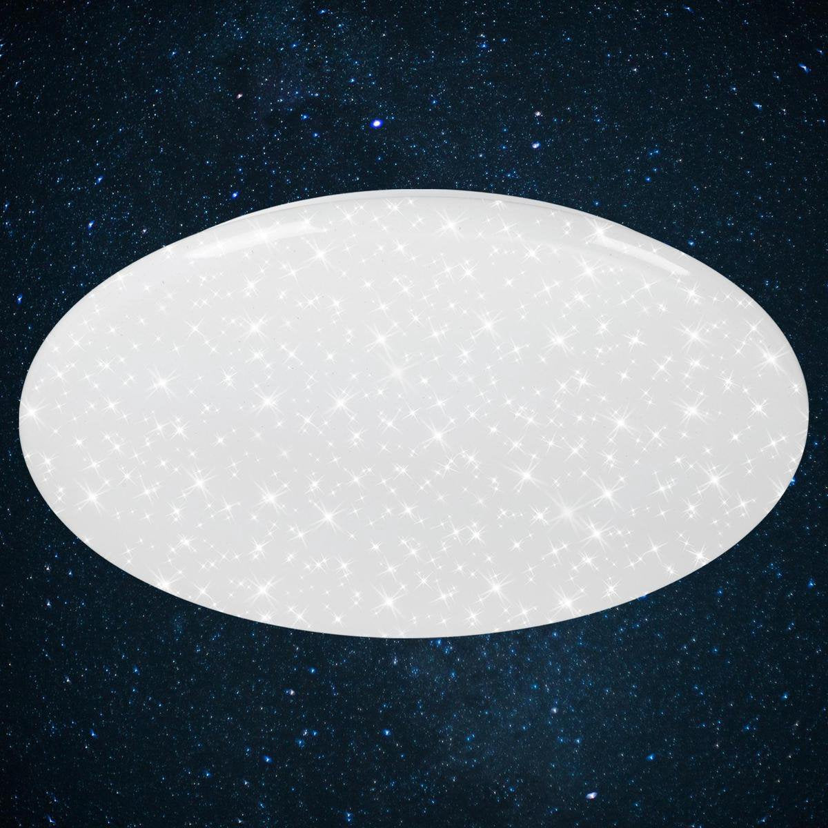 Briloner Verb - dimmbare Deckenlampe - Deckenlampe mit Sterndekor - inkl. Fernbedienung - inkl. Nachtbeleuchtung - inkl. Farbtemperaturregelung (3.000 – 6.500 Kelvin) – ø 56 cm – LED – 50 W – 4.000 lm