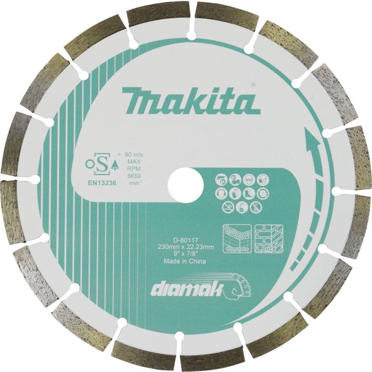 Makita Zubehör Diamantscheibe 230x22,23x2,4mm | Segment - d-80117