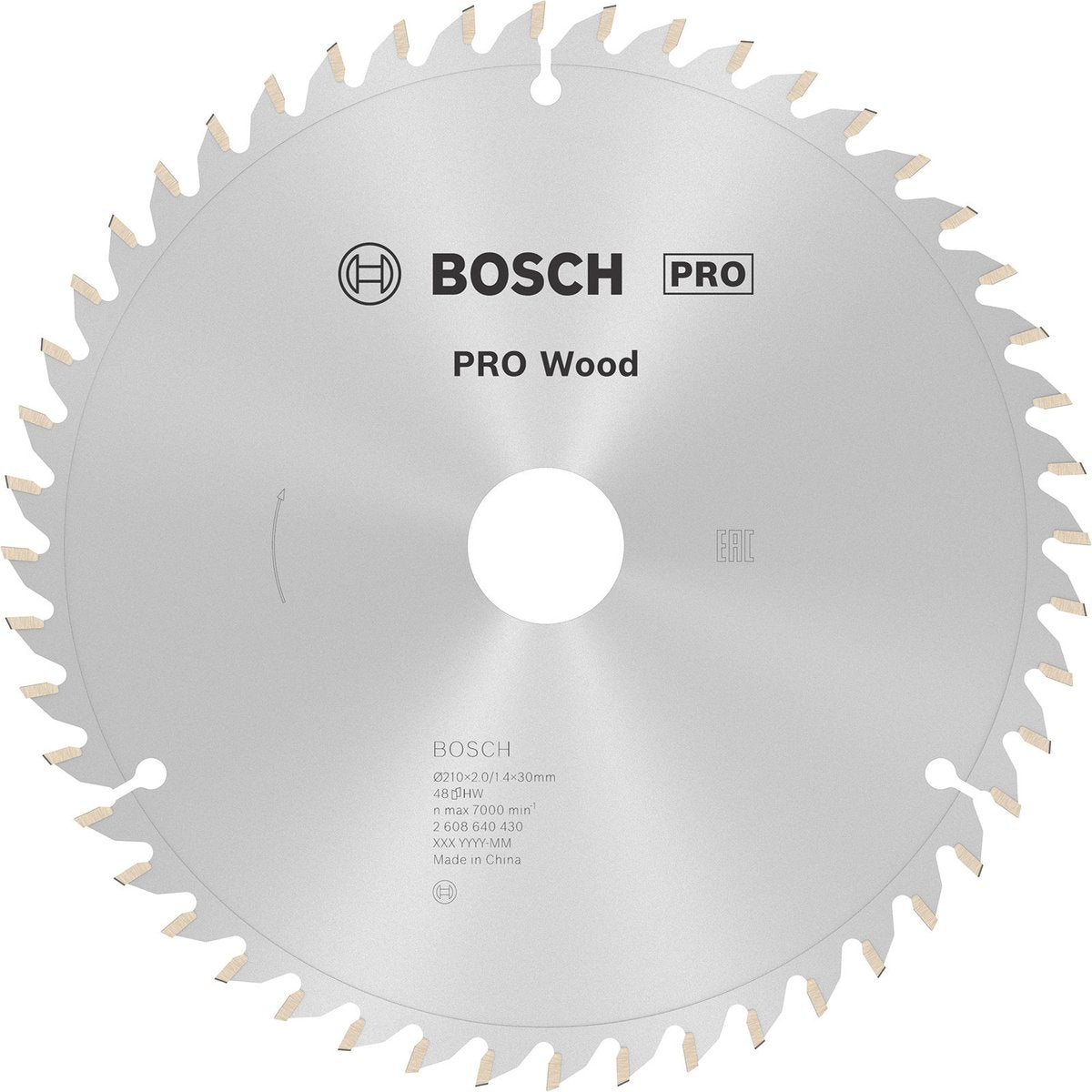 Bosch Pro Holzkreissägeblatt, 210 x 2 x 30 mm