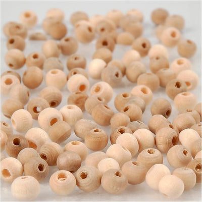 Creativ Company Holzperle, D 5 mm, Lochgröße 1,5 mm, 100 Stück 1 Box