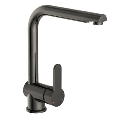 Schütte Schütte Eenknops -Mixer mit einem hohen Spout Rio High Gloss Graphitfarbe