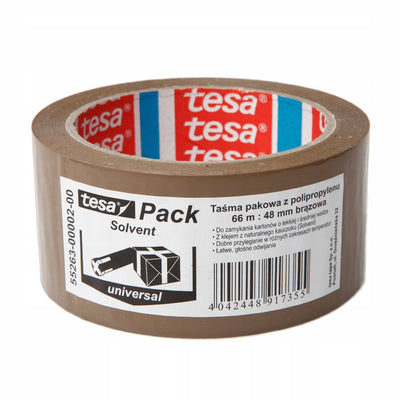 Tesa Standard-Dichtungsband, braun, Lösungsmittel, 48 mm x 66 m