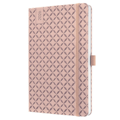 Sigel Wochenplaner Flair 2026 – Größe A5 – Pearl Rose – Hardcover – SI-J6131