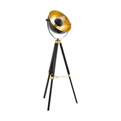 Eglo Covaleda Stehleuchte – Stehleuchte – E27 – 1 Licht – 164 cm – Stativ – Schwarzgold