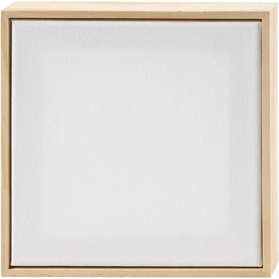 Creativ Company Keilrahmen mit Rahmen, Größe 15,8x15,8 cm, 280 g, weiß, 1 Stück