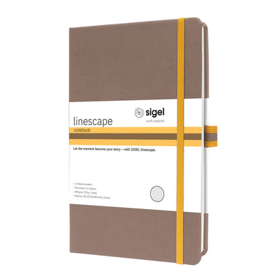 Sigel Notizbuch A5 – Linescape – Braun – liniert – Hardcover – SI-LS103