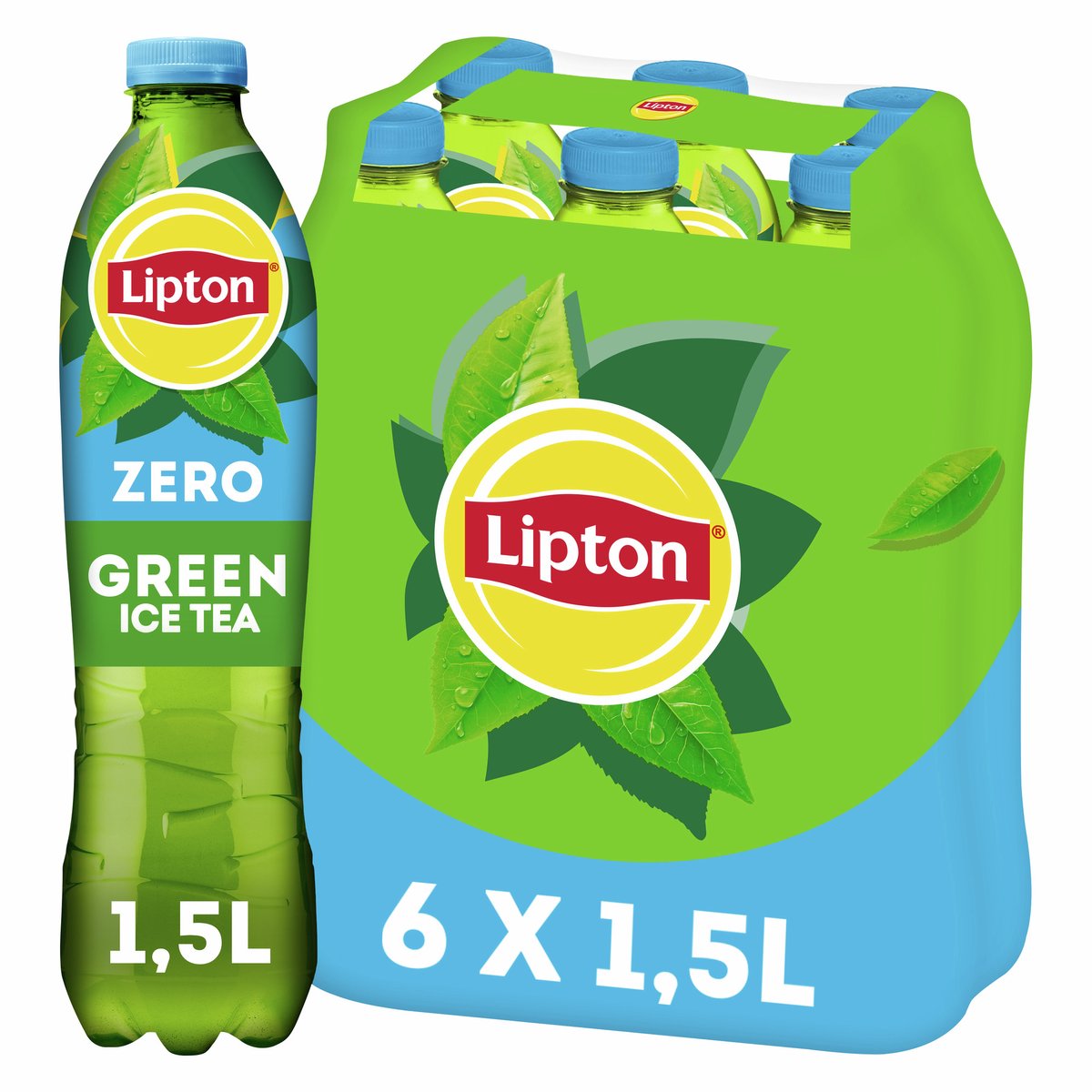 Lipton Eistee grüne Flasche – Null Zucker – ohne Zucker – 6 x 1500 ml – Vorteilspack