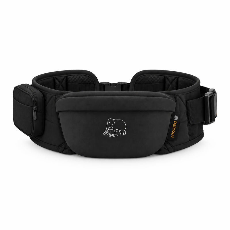 Deryan Pack Basic Hüfttrage – Baby-Kleinkind-Hüftsitz – Babytrage Schwarz