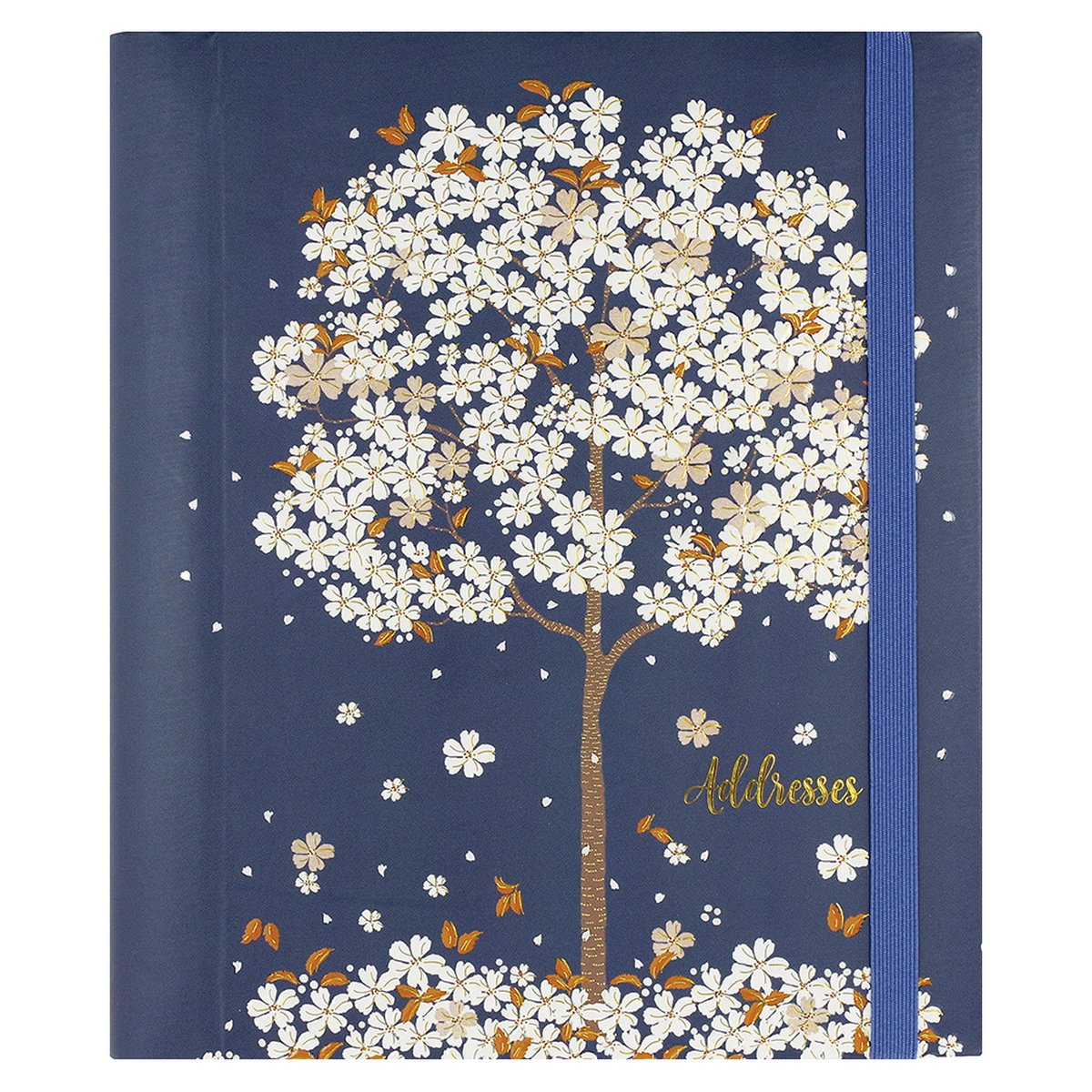 Peter Pauper Adressbuch groß - fallende Blüten - mit elastischem Verschluss - 16x21 cm