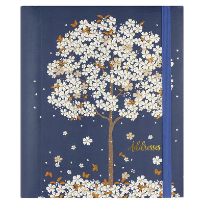 Peter Pauper Adressbuch groß - fallende Blüten - mit elastischem Verschluss - 16x21 cm