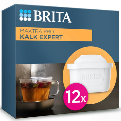 Brita Wasserfilterkartusche Maxtra Pro Limescale Expert – 12 Stück – Original Wasserfilter für alle Kannen zum Schutz von Geräten mit hartem Wasser – filtert unter anderem Kalk, Verunreinigungen, Chlor und Metalle