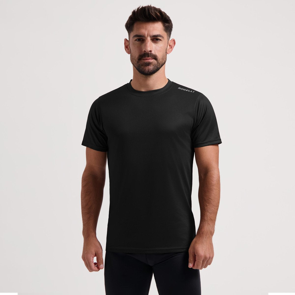 Rogelli Promo Laufshirt Herren – Kurzarm – Schwarz – M
