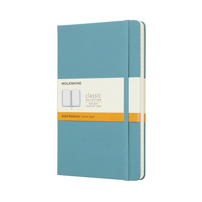Klassisches Moleskine-Notizbuch – groß – Hardcover – liniert – Riffblau