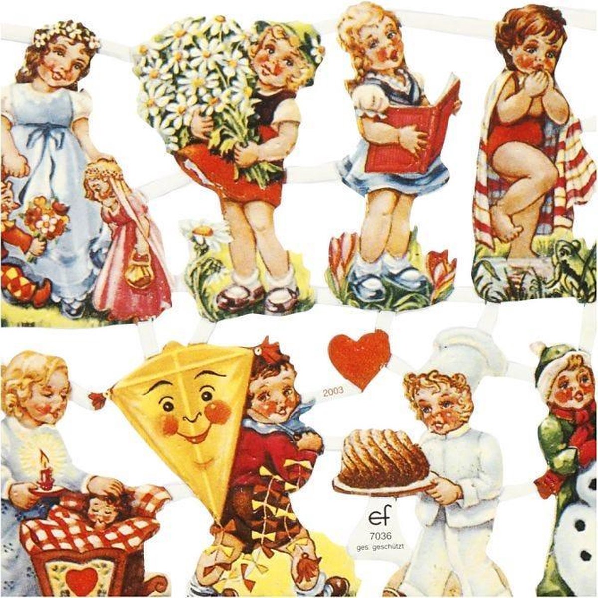 Creativ Company Vintage Bilder nostalgische Kinder, 2 Blätter
