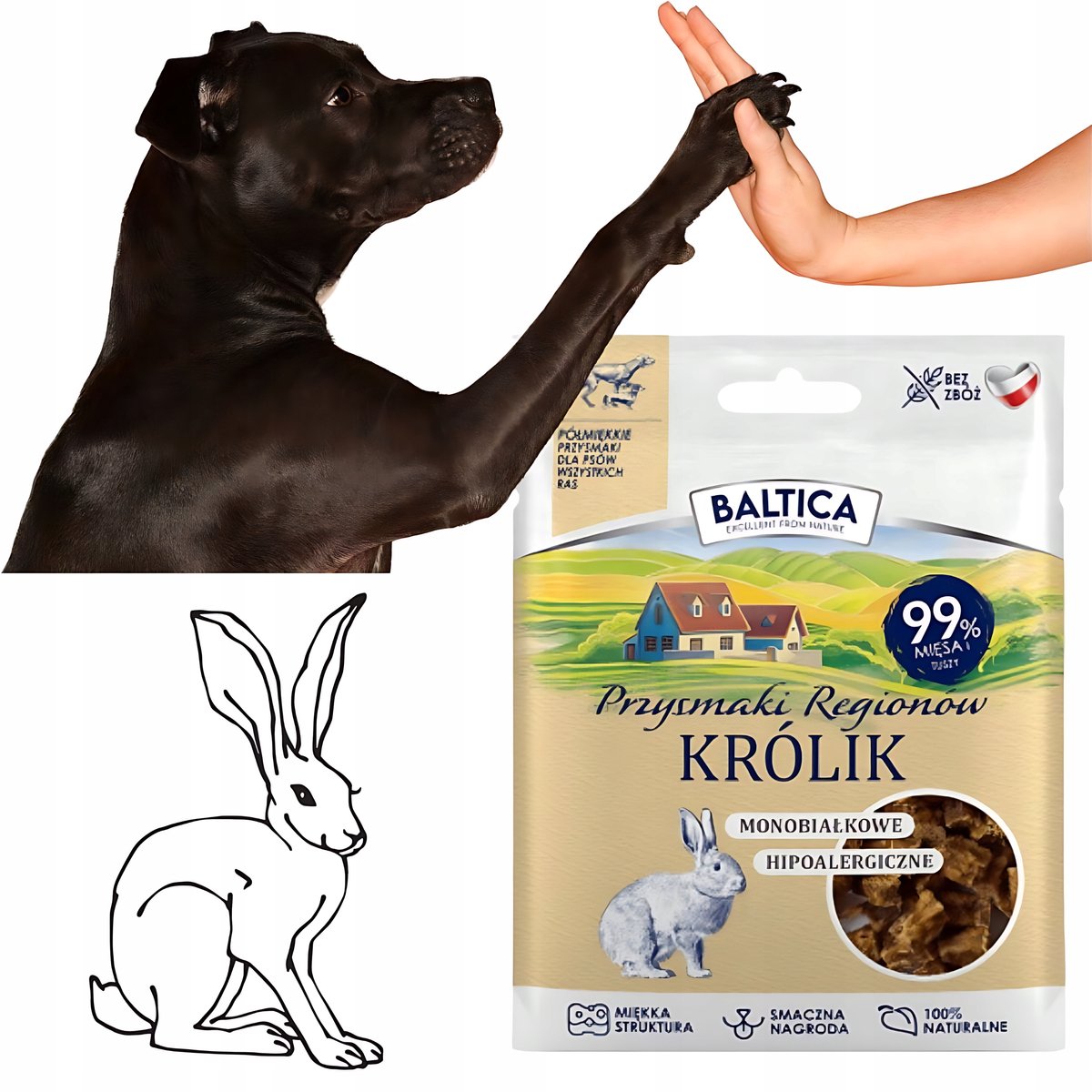 Baltica Training – Hundesnacks – mittel – Kaninchen – getreidefrei