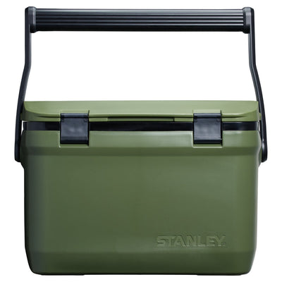 Stanley Adventure Outdoor-Kühlbox 15,1l – 36 Stunden eiskalt – doppelwandige isolierte Kühlbox – BPA-frei – Deckel fungiert auch als Sitzgelegenheit – Camping-Kühlbox – wasserdicht – grün