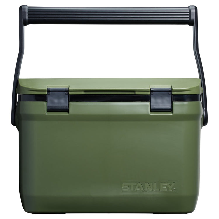 Stanley Adventure Outdoor-Kühlbox 15,1l – 36 Stunden eiskalt – doppelwandige isolierte Kühlbox – BPA-frei – Deckel fungiert auch als Sitzgelegenheit – Camping-Kühlbox – wasserdicht – grün